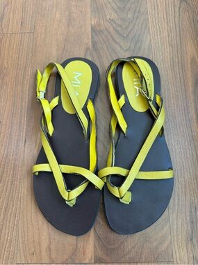 MIA Yellow Strappy Flat Sandals